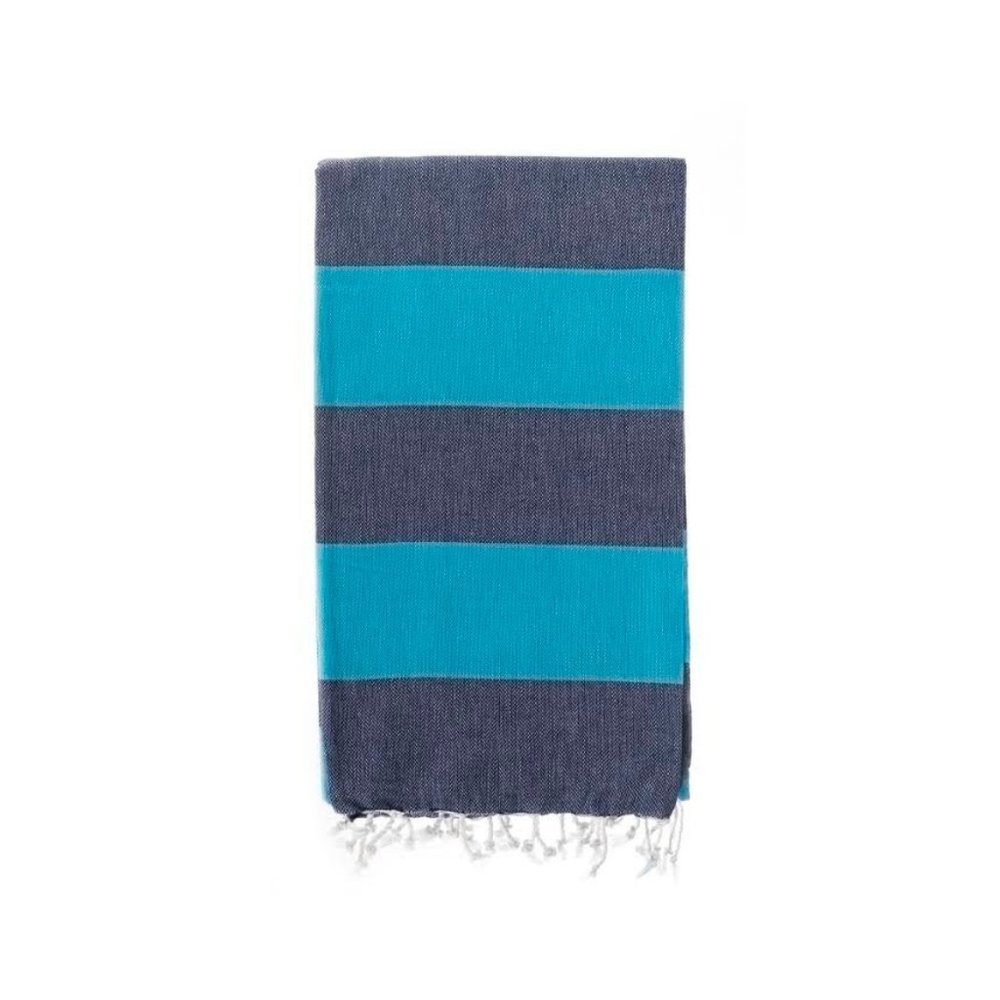 Stylish Luxury Hand Loomed Towel- Blue & Navy
